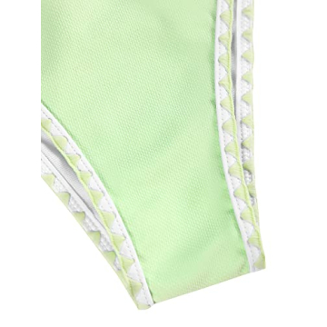 ZAFUL Floral Triangle Bikini Set Mint Green Two Piece Swimsuit