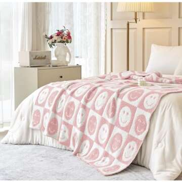 Ultra Soft Cozy Happy Blanket - Fluffy & Cheerful Design
