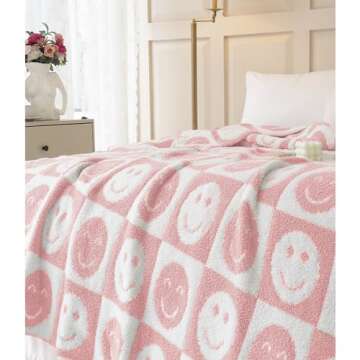 Ultra Soft Cozy Happy Blanket - Fluffy & Cheerful Design
