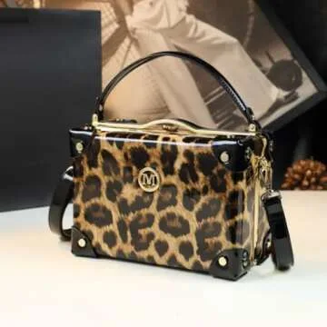 Elegant HANSOMFY Women's Leather Satchel Evening Handbag