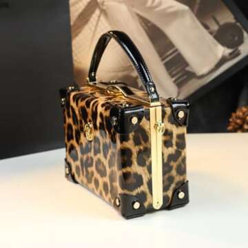 Elegant HANSOMFY Women's Leather Satchel Evening Handbag