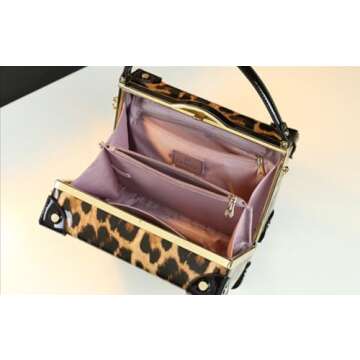 Elegant HANSOMFY Women's Leather Satchel Evening Handbag