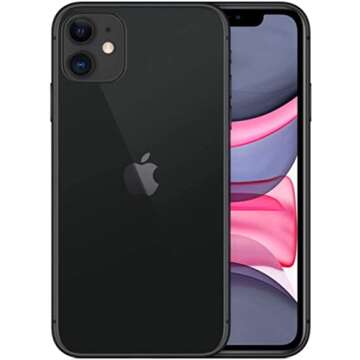 Apple iPhone 11, US Version, 128GB, Black - Unlocked (Renewed)