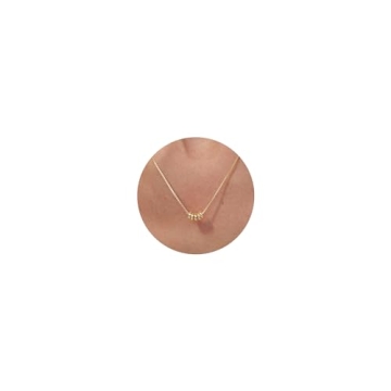 VRIUA Dainty Gold Necklace 14k Plated for Women