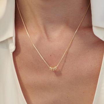 VRIUA Dainty Gold Necklace 14k Plated for Women