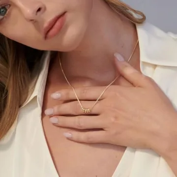 VRIUA Dainty Gold Necklace 14k Plated for Women