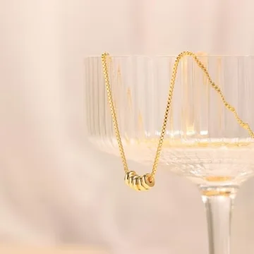 VRIUA Dainty Gold Necklace 14k Plated for Women