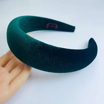Firecolor Chic Wide Padded Headband Alice Velvet Headbands Puffy Sponge Thick Hairbands Vintage Hair...