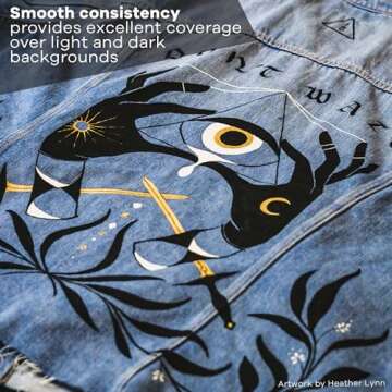 Jacquard Lumiere 2.25oz Fabric Paint Halo Blue Gold - Metallic Paint for Fabric, Leather, Canvas, Paper and Wood - Light-bodied Metallic Acrylic Paint - Lightfast & Vibrant Metallic Acrylic Paints