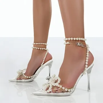 Elegant YIYA Women's Pearl Heels Perfect for Any Occasion