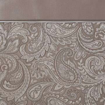 Madison Park Aubrey Modern Shower Curtain - Jacquard Paisley Design - 72 x 72 Inches - Elegant Bathroom Decor