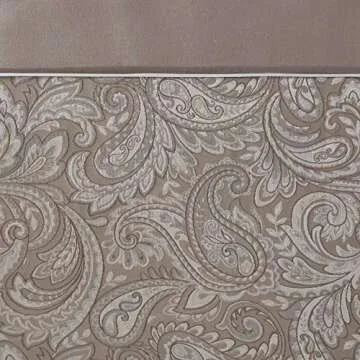 Madison Park Aubrey Modern Shower Curtain - Jacquard Paisley Design - 72 x 72 Inches - Elegant Bathroom Decor