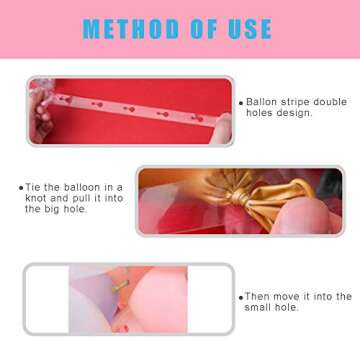 Balloon Decorating Tape Strip for Ballon Arch Garland Kit 2 Rolls 32.8 Feet, 400 Pcs Glue Dots Point Stickers for Wedding Birthday Party (Double Holes)