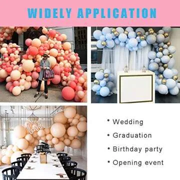 Balloon Decorating Tape Strip for Ballon Arch Garland Kit 2 Rolls 32.8 Feet, 400 Pcs Glue Dots Point Stickers for Wedding Birthday Party (Double Holes)