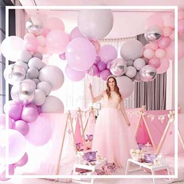 Balloon Decorating Tape Strip for Ballon Arch Garland Kit 2 Rolls 32.8 Feet, 400 Pcs Glue Dots Point Stickers for Wedding Birthday Party (Double Holes)