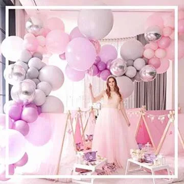 Balloon Decorating Tape Strip for Ballon Arch Garland Kit 2 Rolls 32.8 Feet, 400 Pcs Glue Dots Point Stickers for Wedding Birthday Party (Double Holes)