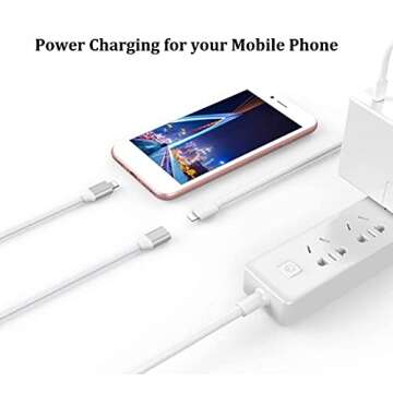 DESOFICON iPhone Charger Extension Cable for iPhone iPad, 6ft Apple MFi Certified Lightning Cable Extension Cord Female to Male Connector Support Audio Video Music Transfer Data and Charge, Silver