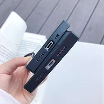 aowner Designed for iPhone 14 Pro Mirror Case Square Phone Case for Women Girls Makeup Cute Glass Glossy Mirror Back Shockproof Soft Silicone Bumper TPU Frame Protective Case for iPhone 14 Pro Silver