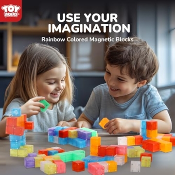 Colorful Magnetic Building Blocks for Kids Ages 3-8