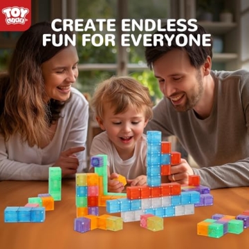 Colorful Magnetic Building Blocks for Kids Ages 3-8
