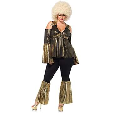 Leg Avenue Women's Costume, Black/Gold, 1X / 2X