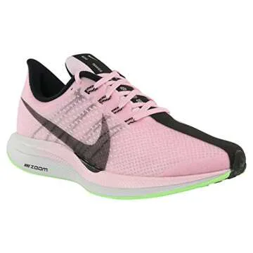 Nike Women's Zoom Pegasus 35 Turbo Running Shoes (9, Pink/Lime)