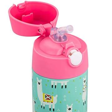 Snug Kids Water Bottle - Insulated Stainless Steel Thermos with Straw. Perfect for Kids Ages 3-15!