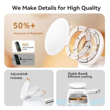 Compact 15W Fast Mag-Safe Charging Station for iPhone