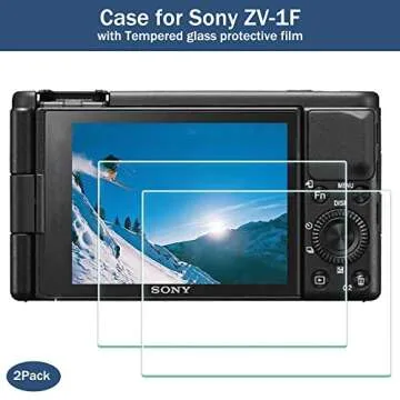 Pocoukate Case for Sony ZV-1F, ZV-1 II/ZV-1M2 Vlog Camera, ZV1F Camera Silicone Cover Skin, Anti-Scratch Slim Fit Soft Sleeve with ZV1 F Screen Protector- Black