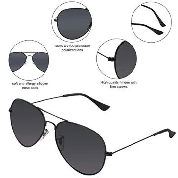 Polarized Aviator Sunglasses for Trends & UV Protection