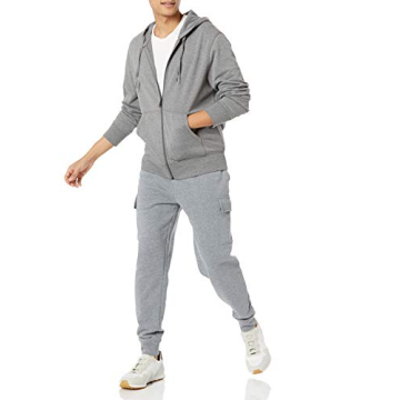 Amazon Essentials Lightweight Full-Zip Hoodie - Charcoal Heather