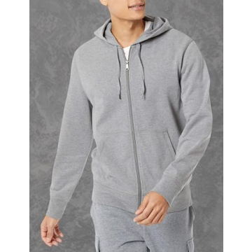 Amazon Essentials Lightweight Full-Zip Hoodie - Charcoal Heather