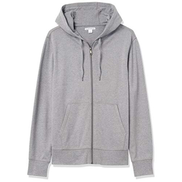 Amazon Essentials Lightweight Full-Zip Hoodie - Charcoal Heather