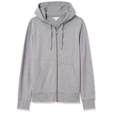 Amazon Essentials Lightweight Full-Zip Hoodie - Charcoal Heather