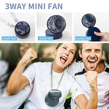 Portable HandFan Necklace Fan - Rechargeable & Stylish