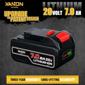 VANON 7.0Ah 20 Volt Replacement for Dewalt 20V Max Battery Lithium Ion Compatible with Dewalt Bateri...