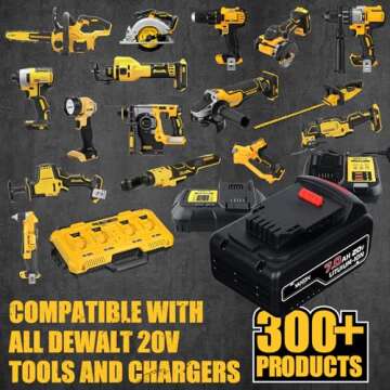 VANON 7.0Ah 20 Volt Replacement Batteries for Dewalt