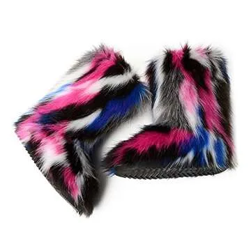 ZOSCGJMY Faux Fur Winter Boots for Women