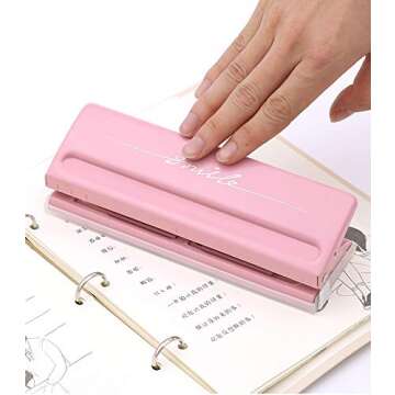 Chris.W Adjustable 6-Hole Punch for Planner Inserts