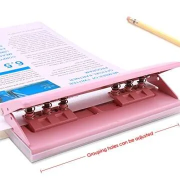 Chris.W Adjustable 6-Hole Punch for Planner Inserts