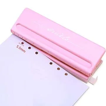 Chris.W Adjustable 6-Hole Punch for Planner Inserts