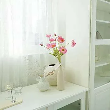 Kamang Artificial Silk Poppy Flowers for Home Decor