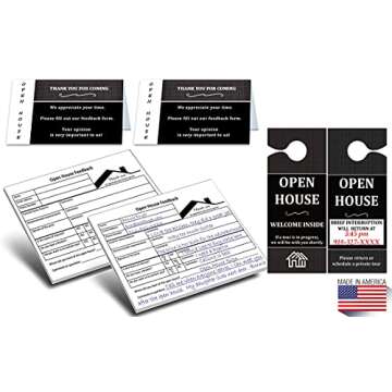 Realtor Open House Supplies – Real Estate Sign in Book Notepads to Collect Buyer Info & Opinion ab...
