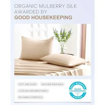 THXSILK 100% Mulberry Silk Pillowcases Set of 2 for Hair and Skin