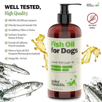 Deley Naturals Fish Oil for Dogs - Omega 3 Supplements