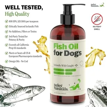 Deley Naturals Fish Oil for Dogs - Omega 3 Supplements
