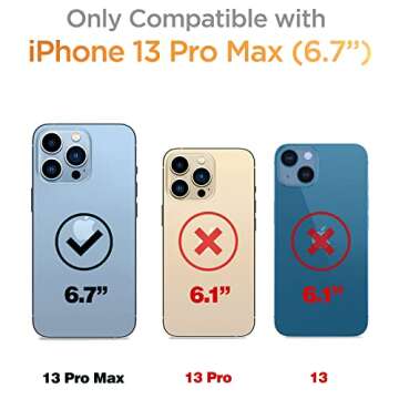 LANJINDENG Compatible with iPhone 13 Pro Max Case Cute 3D Black Heart Design with Lovely Bracelet Chain, Wavy Frame Soft Flexible TPU Bumper Clear iPhone 13 Pro Max Case for Girls Women