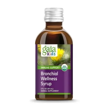 Gaia Herbs GaiaKids Bronchial Wellness Syrup - Immune Support & Respiratory Health (3 oz)