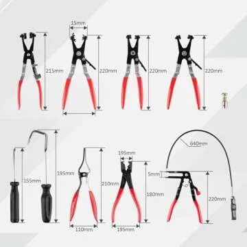 PPKBBEB 9PCS Hose Clamp Pliers for Easy Automotive Repairs