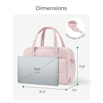 BAGSMART Gym Bag for Women, 29L Puffer Travel Bag Duffle Bag for Travel with Laptop Compartment, Weekender Bags for Women, Carry On Duffel Bag Personal Item Bag